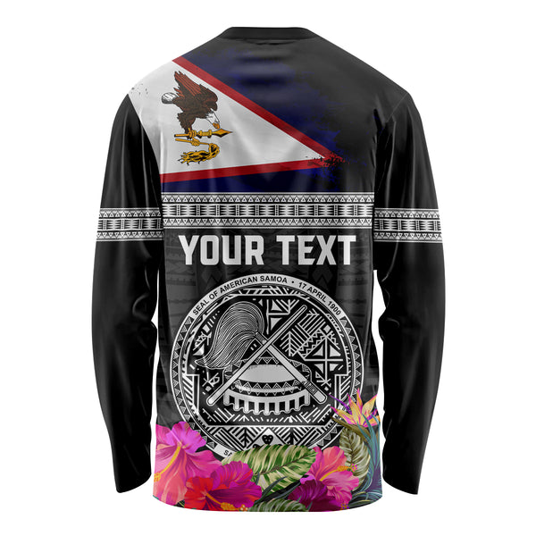 Personalized American Samoa Flag Day Long Sleeve Shirt Tanoa and Fue ...