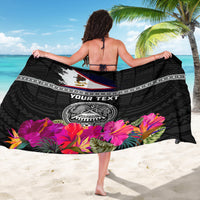 Personalized American Samoa Flag Day Sarong Tanoa and Fue mix Hibiscus Flower Polynesian Pattern LT03 - Polynesian Pride