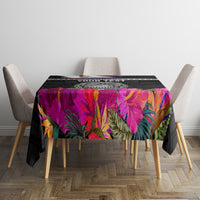 Personalized American Samoa Flag Day Tablecloth Tanoa and Fue mix Hibiscus Flower Polynesian Pattern LT03 - Polynesian Pride
