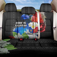 Philippines Independence Day Back Car Seat Cover Philippines Eagle and Sampaguita Jasmine Yakan Tribal LT03 One Size Black - Polynesian Pride