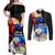 Philippines Independence Day Couples Matching Off Shoulder Maxi Dress and Long Sleeve Button Shirt Philippines Eagle and Sampaguita Jasmine Yakan Tribal