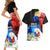 Philippines Independence Day Couples Matching Short Sleeve Bodycon Dress and Hawaiian Shirt Philippines Eagle and Sampaguita Jasmine Yakan Tribal