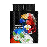 Philippines Independence Day Quilt Bed Set Philippines Eagle and Sampaguita Jasmine Yakan Tribal LT03 - Polynesian Pride