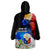 Philippines Independence Day Wearable Blanket Hoodie Philippines Eagle and Sampaguita Jasmine Yakan Tribal