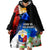 Philippines Independence Day Wearable Blanket Hoodie Philippines Eagle and Sampaguita Jasmine Yakan Tribal