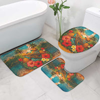 Hawaiian Turtles on Beach Bathroom Set with Pineapple Tropical Plant and Lei LT03 - Polynesian Pride
