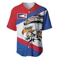 American Samoa Flag Day Baseball Jersey Polynesian Art Geometric with Flag Brush Style LT03 Multicolor - Polynesian Pride