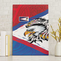 American Samoa Flag Day Canvas Wall Art Polynesian Art Geometric with Flag Brush Style LT03 Without Frame Multicolor - Polynesian Pride