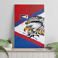 American Samoa Flag Day Canvas Wall Art Polynesian Art Geometric with Flag Brush Style LT03 - Polynesian Pride