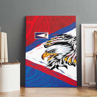 American Samoa Flag Day Canvas Wall Art Polynesian Art Geometric with Flag Brush Style LT03 - Polynesian Pride