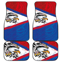 American Samoa Flag Day Car Mats Polynesian Art Geometric with Flag Brush Style LT03 - Polynesian Pride