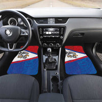 American Samoa Flag Day Car Mats Polynesian Art Geometric with Flag Brush Style LT03 Set 2pcs - Front Multicolor - Polynesian Pride