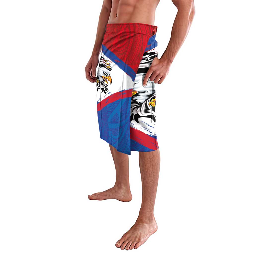 American Samoa Flag Day Lavalava Polynesian Art Geometric with Flag Brush Style LT03 - Polynesian Pride