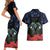 New Zealand Maori Matariki Couples Matching Short Sleeve Bodycon Dress and Hawaiian Shirt Hongi Tui Bird Pohutukawa and Polynesia Tribal