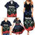 New Zealand Maori Matariki Family Matching Summer Maxi Dress and Hawaiian Shirt Hongi Tui Bird Pohutukawa and Polynesia Tribal