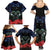 New Zealand Maori Matariki Family Matching Summer Maxi Dress and Hawaiian Shirt Hongi Tui Bird Pohutukawa and Polynesia Tribal