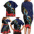 New Zealand Maori Hongi Culture Family Matching Long Sleeve Bodycon Dress and Hawaiian Shirt Tui Bird Pohutukawa and Polynesian Pattern