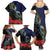 New Zealand Maori Hongi Culture Family Matching Summer Maxi Dress and Hawaiian Shirt Tui Bird Pohutukawa and Polynesian Pattern