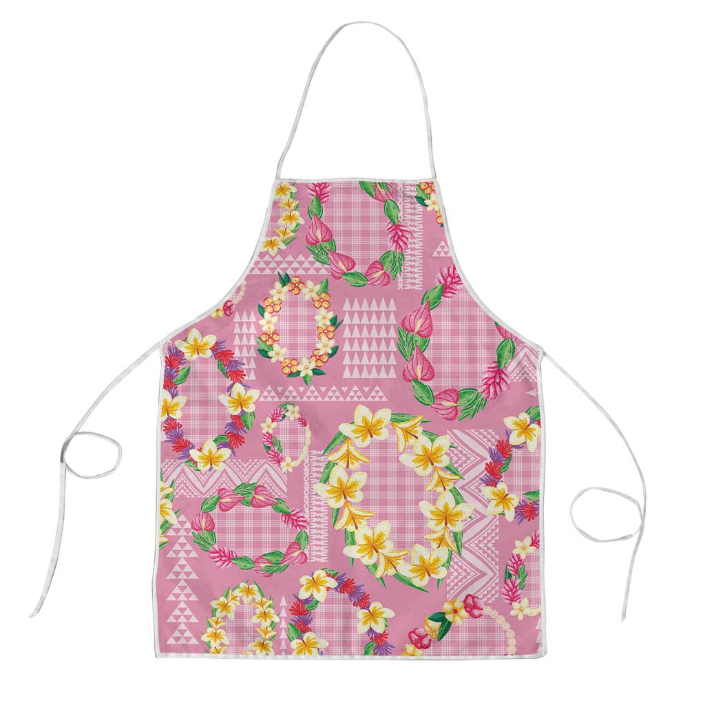Hawaiian Leis Apron Kakau Tattoos and Palaka Pastel Pink Color LT03 Pink - Polynesian Pride