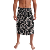 Hawaiian Leis Lavalava Kakau Tattoos and Palaka Pastel Grayscale LT03 Black - Polynesian Pride