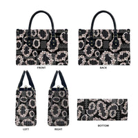 Hawaiian Leis Leather Bag Kakau Tattoos and Palaka Pastel Grayscale LT03 - Polynesian Pride