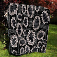 Hawaiian Leis Quilt Kakau Tattoos and Palaka Pastel Grayscale LT03 - Polynesian Pride