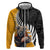 New Zealand and Australia Rugby Zip Hoodie Koala and Maori Warrior Together