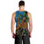 Fiji and Australia Men Tank Top Palm Tree and Abogirinal Emu