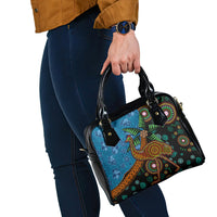 Fiji and Australia Shoulder Handbag Palm Tree and Abogirinal Emu LT03 - Polynesian Pride