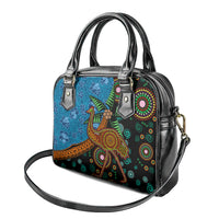 Fiji and Australia Shoulder Handbag Palm Tree and Abogirinal Emu LT03 - Polynesian Pride