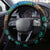 Fiji and Australia Steering Wheel Cover Palm Tree and Abogirinal Emu