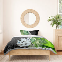 New Zealand Koru Natural Bedding Set Manaia and Silver Fern Maori Pattern LT03 - Polynesian Pride