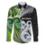 New Zealand Koru Natural Family Matching Off The Shoulder Long Sleeve Dress and Hawaiian Shirt Manaia and Silver Fern Maori Pattern