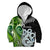 New Zealand Koru Natural Kid Hoodie Manaia and Silver Fern Maori Pattern