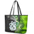 New Zealand Koru Natural Leather Tote Bag Manaia and Silver Fern Maori Pattern