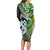 New Zealand Koru Natural Long Sleeve Bodycon Dress Manaia and Silver Fern Maori Pattern