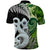 New Zealand Koru Natural Polo Shirt Manaia and Silver Fern Maori Pattern