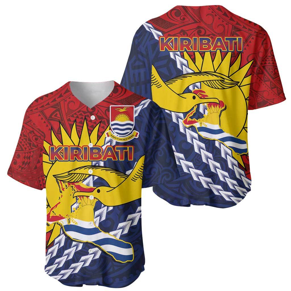 Kiribati Independence Day Baseball Jersey Polynesian and Melanesian Art Tattoo LT03 - Polynesian Pride