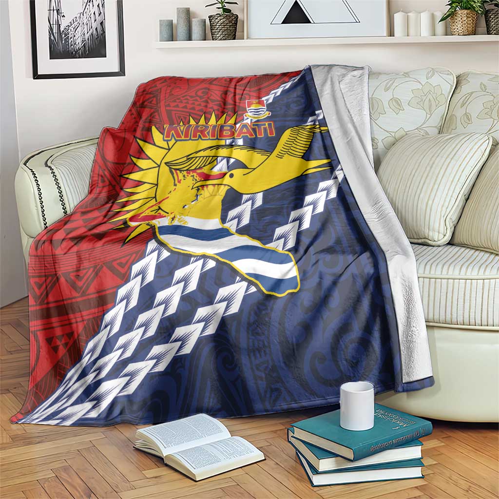 Kiribati Independence Day Blanket Polynesian and Melanesian Art Tattoo LT03 Red - Polynesian Pride