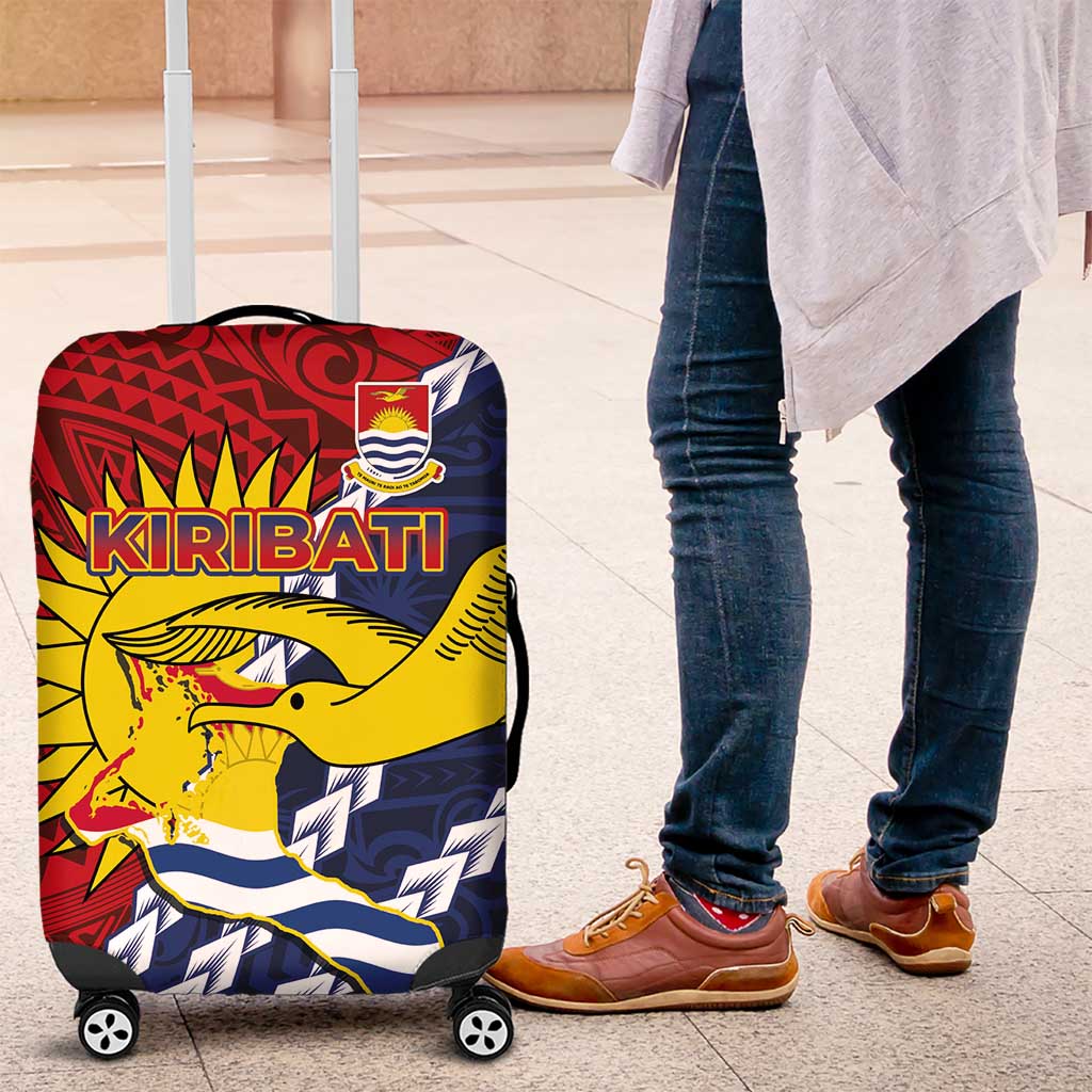 Kiribati Independence Day Luggage Cover Polynesian and Melanesian Art Tattoo LT03 Red - Polynesian Pride