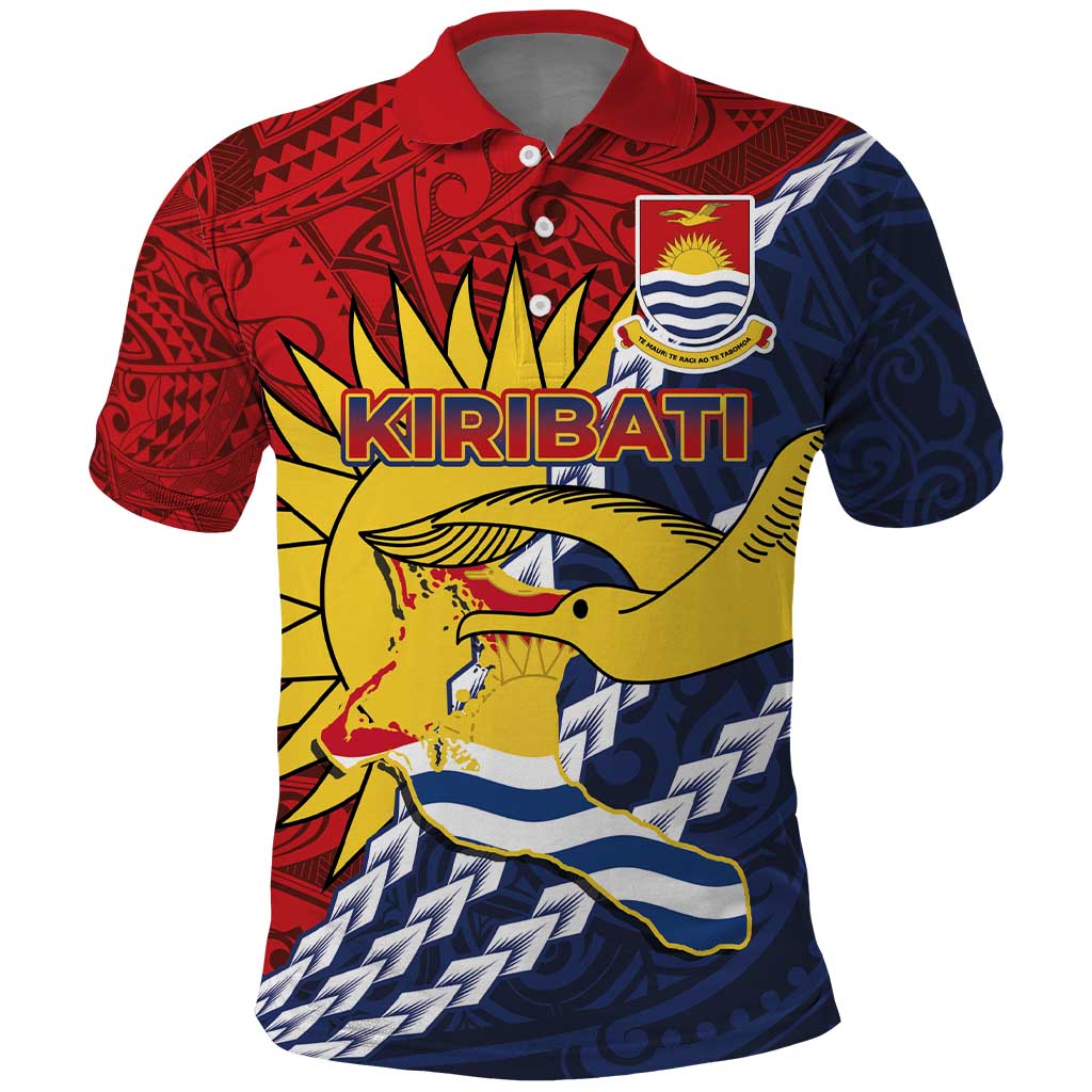 Kiribati Independence Day Polo Shirt Polynesian and Melanesian Art Tattoo LT03 Red - Polynesian Pride
