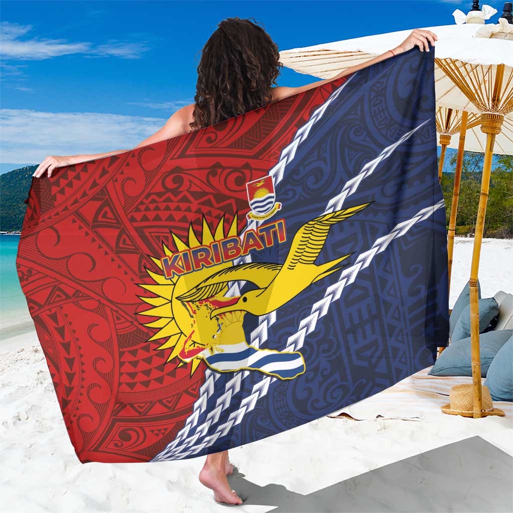 Kiribati Independence Day Sarong Polynesian and Melanesian Art Tattoo LT03 One Size 44 x 66 inches Red - Polynesian Pride