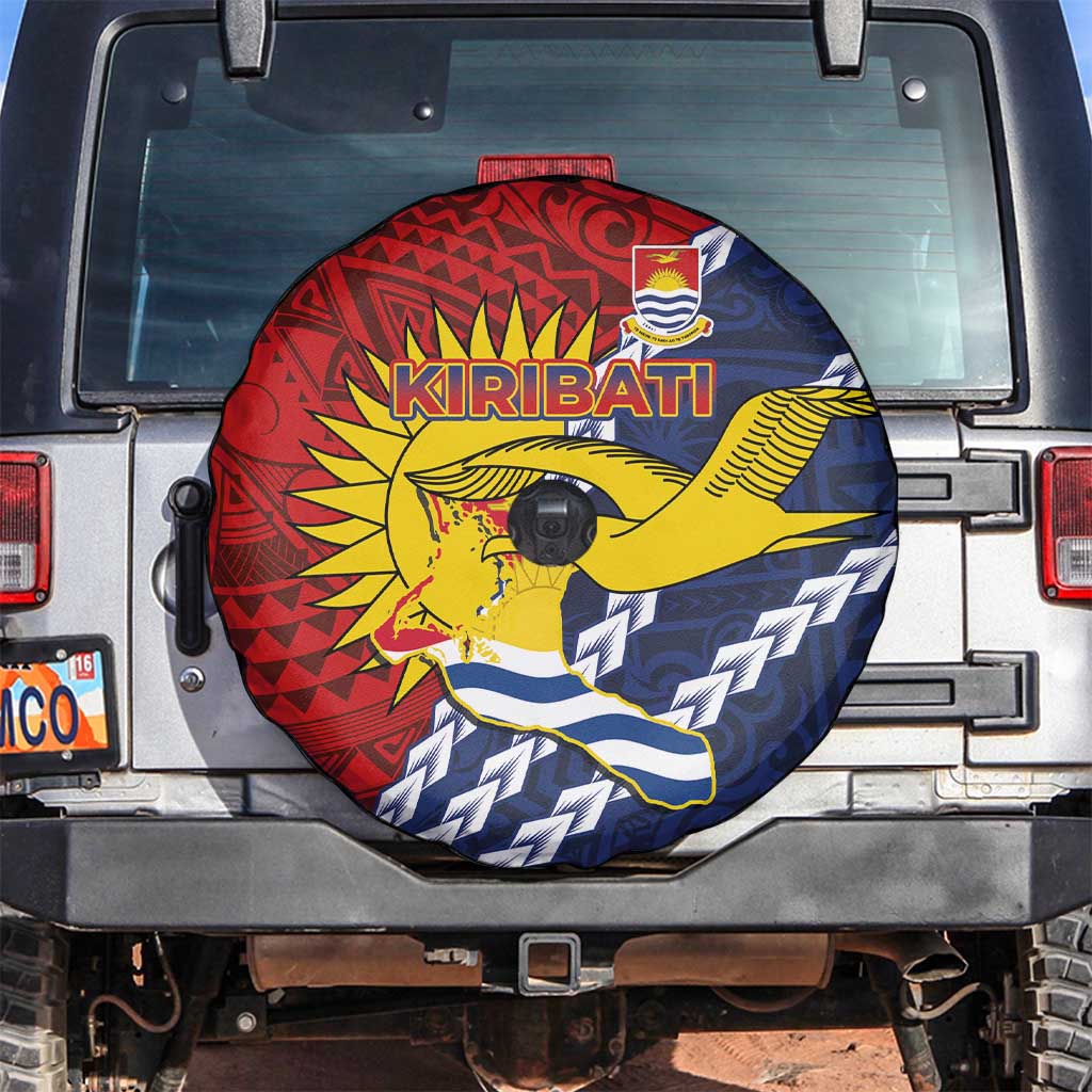 Kiribati Independence Day Spare Tire Cover Polynesian and Melanesian Art Tattoo LT03 Red - Polynesian Pride