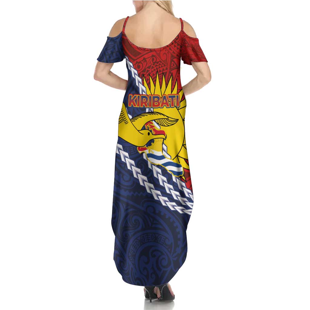 Kiribati Independence Day Summer Maxi Dress Polynesian and Melanesian Art Tattoo LT03 - Polynesian Pride