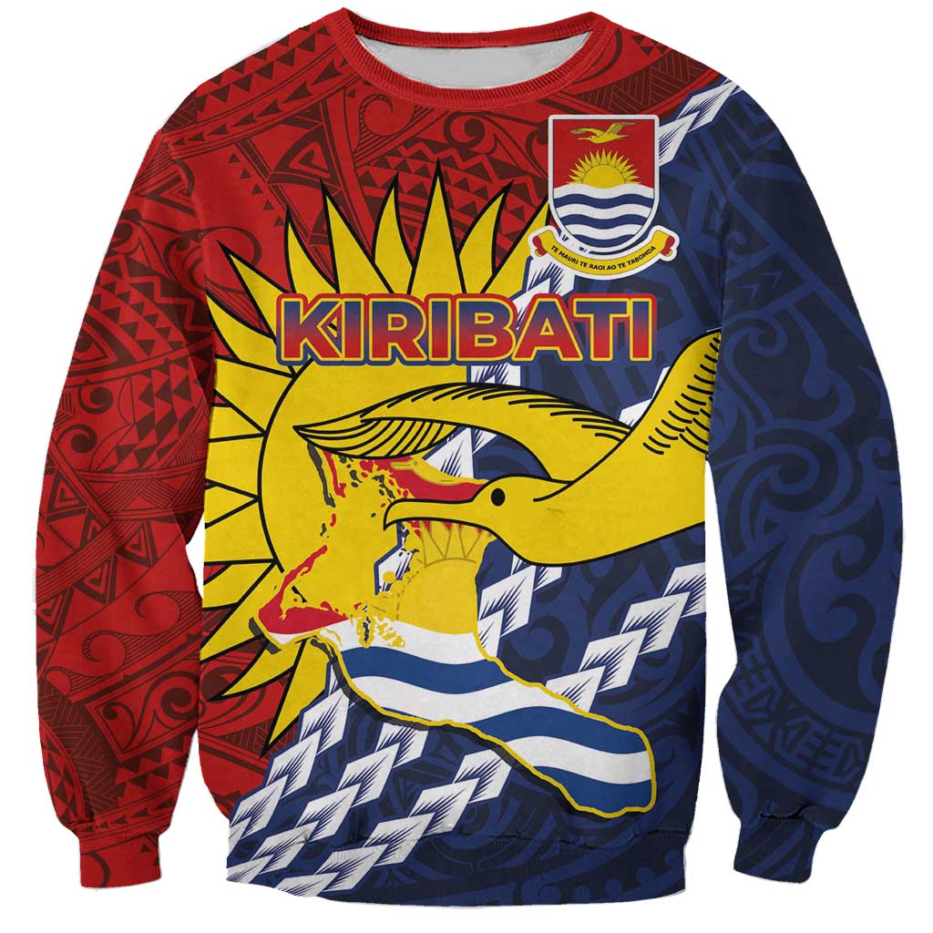 Kiribati Independence Day Sweatshirt Polynesian and Melanesian Art Tattoo LT03 Unisex Red - Polynesian Pride