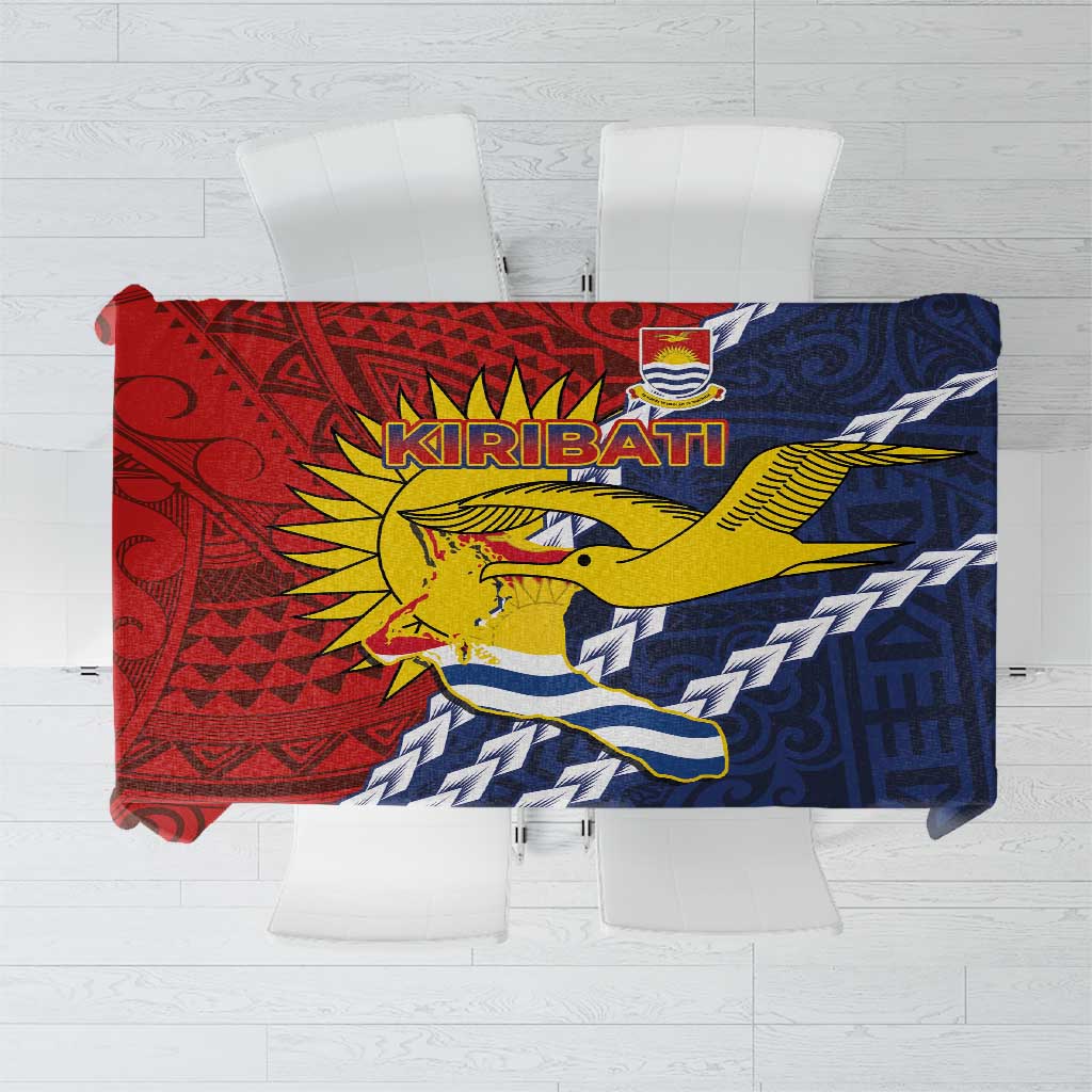 Kiribati Independence Day Tablecloth Polynesian and Melanesian Art Tattoo LT03 Red - Polynesian Pride