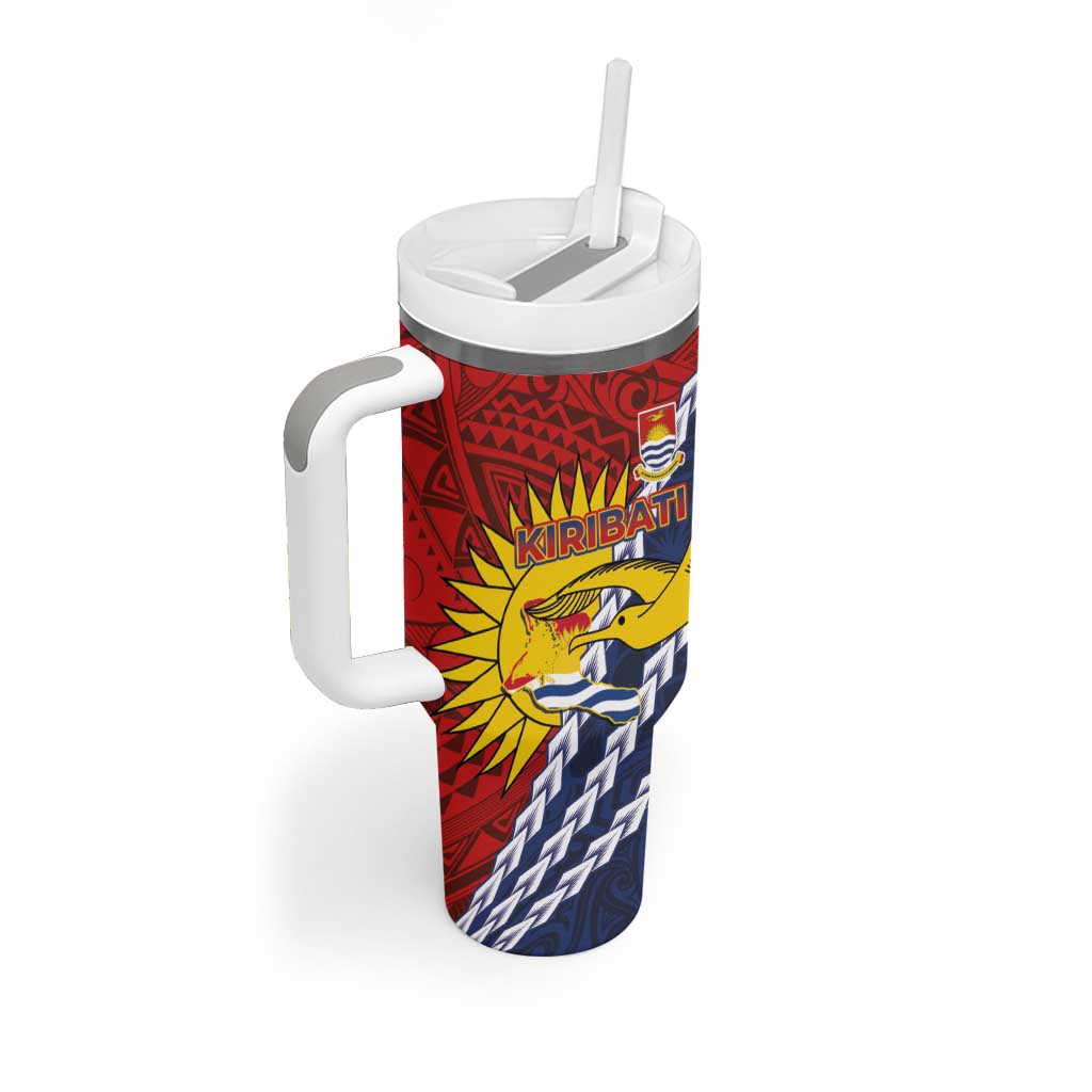 Kiribati Independence Day Tumbler With Handle Polynesian and Melanesian Art Tattoo LT03 - Polynesian Pride