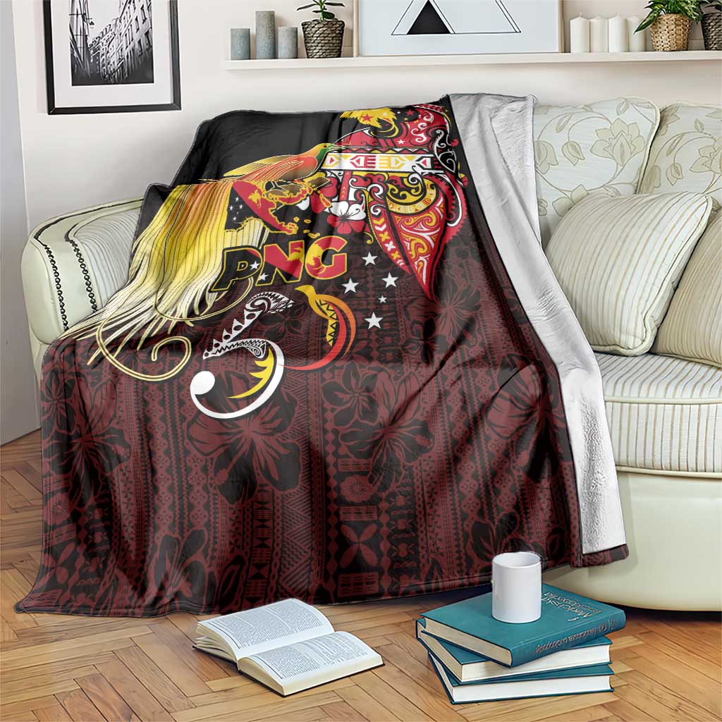 Papua New Guinea 2025 Blanket 50th Independence Day Anniversary LT03 Red - Polynesian Pride