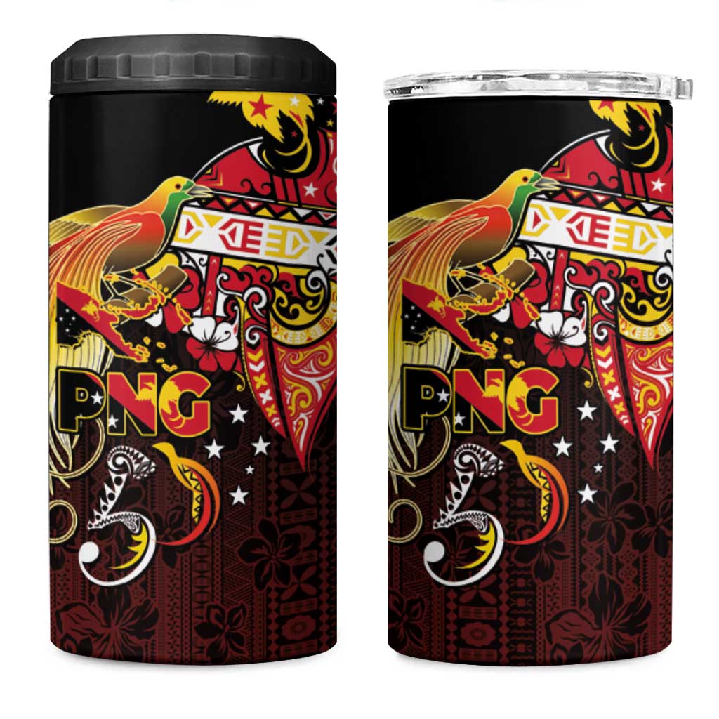 Papua New Guinea 2025 4 in 1 Can Cooler Tumbler 50th Independence Day Anniversary LT03 One Size: 16 oz Red - Polynesian Pride