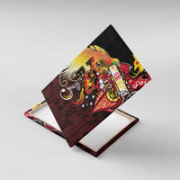 Papua New Guinea 2025 Canvas Wall Art 50th Independence Day Anniversary LT03 With Frame Red - Polynesian Pride